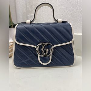 Gucci
Women's Blue GG Marmont Mini Top Handle Bag